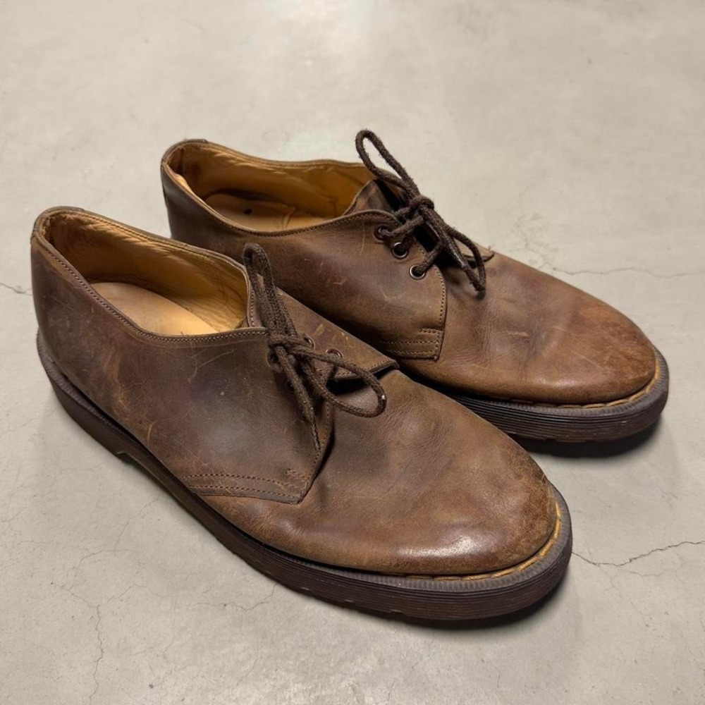 Vintage Doc Martens 1561 Brown Leather Oxford Shoes Made In England Men's 7